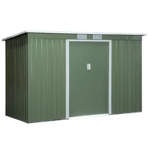 9 ft x 4 ft Metal Garden Shed