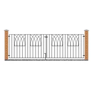 ABBI Metal Scroll Driveway Gate 2755mm GAP x 812mm High ABZP11