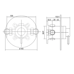 Triton Elina Sequential Chrome effect Concealed Thermostatic Shower mixer