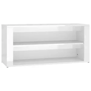 Berkfield Shoe Rack High Gloss White 100x35x45 cm Engineered Wood