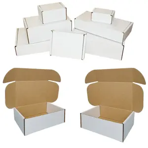 10 x White 15x11x5" Strong Single Wall Die Cut Packing Shipping Boxes