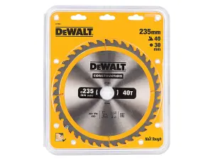 Dewalt DT1955-QZ Portable Construction Circular Saw Blade 235 x 30mm x 40T