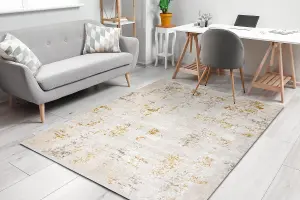 Modern carpet DUKE 51546 cream / gold - Vintage, structured, very soft 120x170 cm