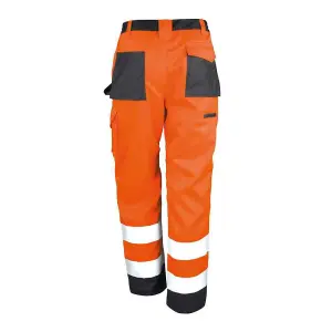 SAFE-GUARD by Result Unisex Adult Hi-Vis Cargo Trousers Fluorescent Orange (3XL)