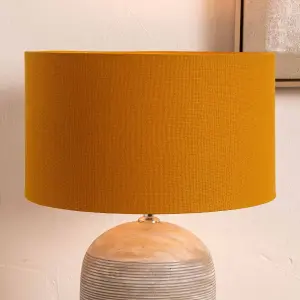 40cm Mustard Yellow Table Lampshade Drum Floor Lamp Shade