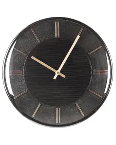 Beliani Traditional Wall Clock DAROCA Black