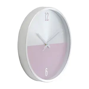 Interiors by Premier Elko Silver And Pink Finish Wall Clock