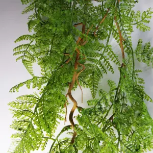 100cm Artificial Hanging Maidenhair Fern Plant Dark Green