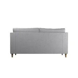 Baxter Silver Tufted Fabric 3 Seater Sofa