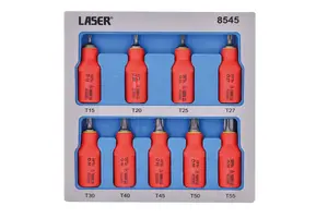 Laser Tools 8545 9pc Insulated Star Bit Socket Set 3/8"D