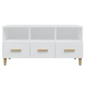 vidaXL TV Cabinet White 102x36x50 cm Engineered Wood