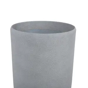 Set of 2 Plant Pots Stone 31 x 31 x 58 cm Grey ABDERA