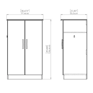 Montana Ready assembled Classic Oak effect Midi Double Wardrobe (H)1270mm (W)770mm (D)540mm