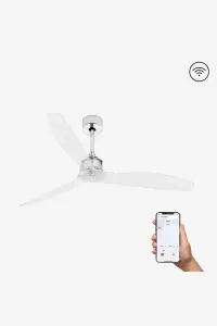 Luminosa Just Chrome Ceiling Fan With DC Motor Smart - Remote Included