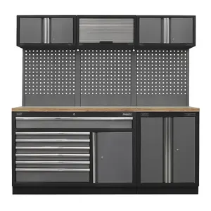 Sealey Superline Pro 2.04m Tool Storage System Pressed Wood Worktop APMSSTACK11W