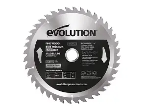 Evolution Fine Wood Mitre/Table Saw Blade 185 x 20mm x 40T