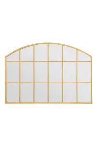 MirrorOutlet The Arcus Gold Arched Wall Garden Mirror 110CM X 75CM