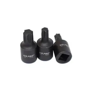 US PRO TOOLS 9pc 3/8" Dr Impact Star Torx Bit Sockets T20 - T55 3999