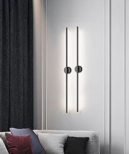 Wall Light Long Strip LED Wall Lamp Linear Sconce 17W Black Indoor LED Up and Down 85 cm