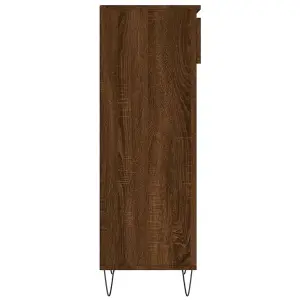 Berkfield Shoe Cabinet Brown Oak 40x36x105 cm Engineered Wood