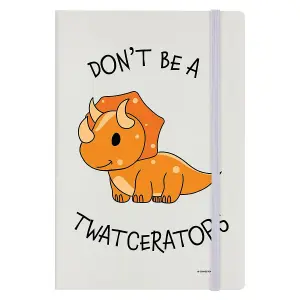 Grindstore Dont Be A ceratops Hard Cover A5 Notebook Cream (One Size)