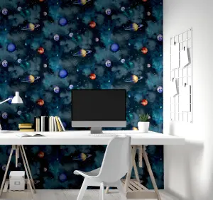 Arthouse Solar Navy Multi Wallpaper