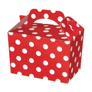 Polka Dot Treat Box (Pack of 10) Red/White (One Size)