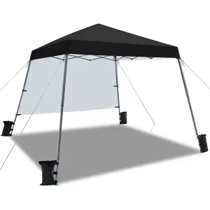 Yaheetech Black 3x3m Pop-up Gazebo with Side Panel