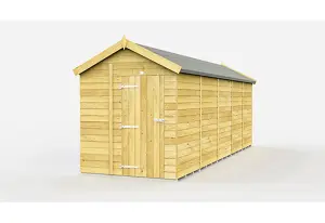 6 x 19 Feet Apex Shed - Single Door Without Windows - Wood - L560 x W175 x H217 cm