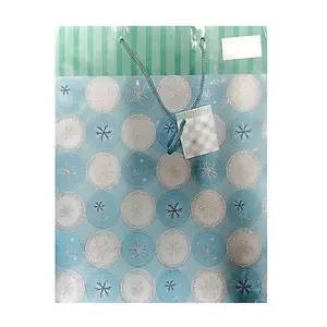 Unique Party Snowflake Gift Bag Blue/White/Green (One Size)