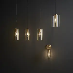 GoodHome Saiphi Gold effect Pendant ceiling light, (Dia)185mm