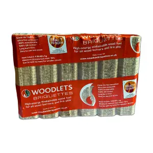 Flazer Ready to Burn Firepit Pizza Oven Stove Eco Fuel Log Sawdust Briquettes 1 x 12 Pack