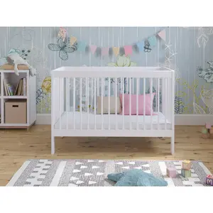 Adwolf Cot Bed with Mattress White