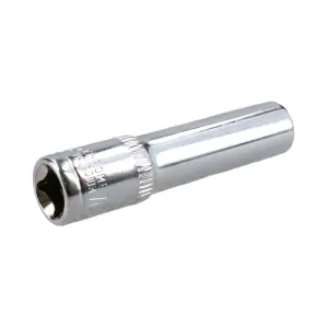 7/32" Deep SAE Socket 1/4" Drive 48mm Length 6 Point Chrome Vanadium Steel