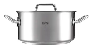 Kuhn Rikon Montreux Swiss Made Brushed Stainless Steel Induction Safe Casserole Pot, 24cm/9L