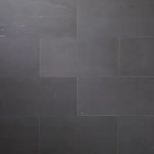 Colours Slate Anthracite Matt Flat Stone effect Textured Porcelain Indoor Wall & floor Tile, Pack of 6, (L)590mm (W)290mm