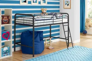 Midsleeper Bunk Bed Black, Single