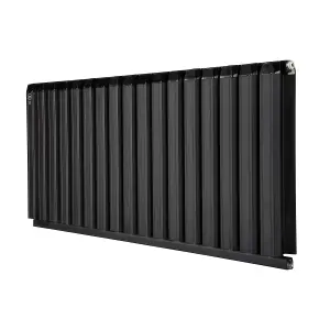 Aluminum Radiator Compatible with Heat pump. Model "Onyx" Black. 1200 .500mm. BTU/hr:6506.