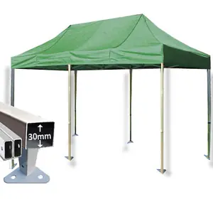 3m x 6m Trader-Max 30 Instant Shelter Pop Up Gazebos Frame & Canopy - Green