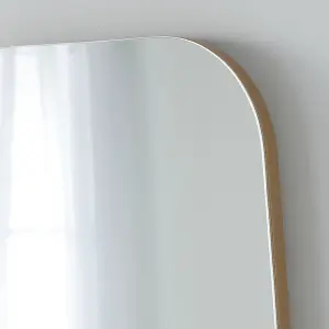 Hoxton Frameless Gold Organic Mirror 119x44cm