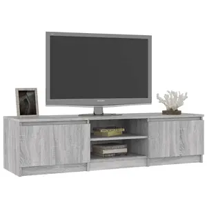 Berkfield TV Cabinet Grey Sonoma 140x40x35.5 cm Engineered Wood