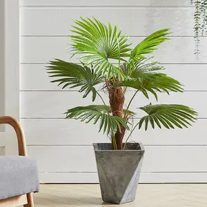 Artificial Plant Fake Cycas Tree House Plant in Black Pot 82 cm