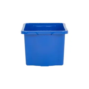 Wham 4x Stack & Store 24L Mixed Colour Plastic Storage Boxes. Home, Office, Classroom, Playroom, Toys, Books. L42 x W32 x H25cm