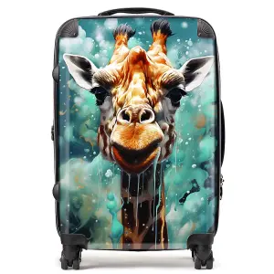 Splashart Giraffe Face Suitcase - Medium