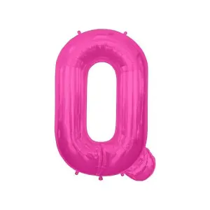 Folat Q Letter Foil Balloon Magenta (One Size)