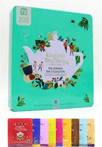 English Tea Shop Ultimate Tea Collection Gift Tin, 72 Fairtrade & Organic Tea Bags, 9 Delicious Tea Flavours