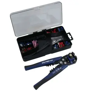 Electrical Automatic Wire Stripper Crimper Cutter Multi Tool & Selection of Terminals