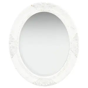 Berkfield Wall Mirror Baroque Style 50x60 cm White