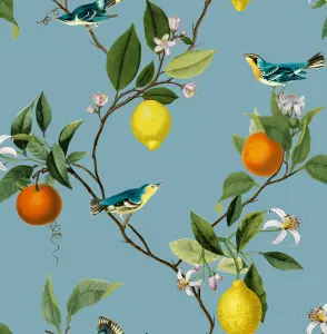 Superfresco Easy Sicilian Blue Trail Smooth Wallpaper