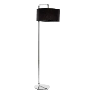 Interiors by Premier Leyna Chrome Base Floor Lamp